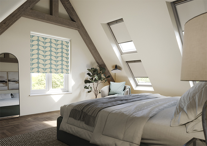 Orla Kiely Jumbo Solid Stem, Duckegg - Roller Blind - Image 7